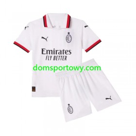 Koszulka AC Milan Dziecięcy Wyjazdowe Koszulki Piłkarskie 2024-2025 Krótki Rękaw